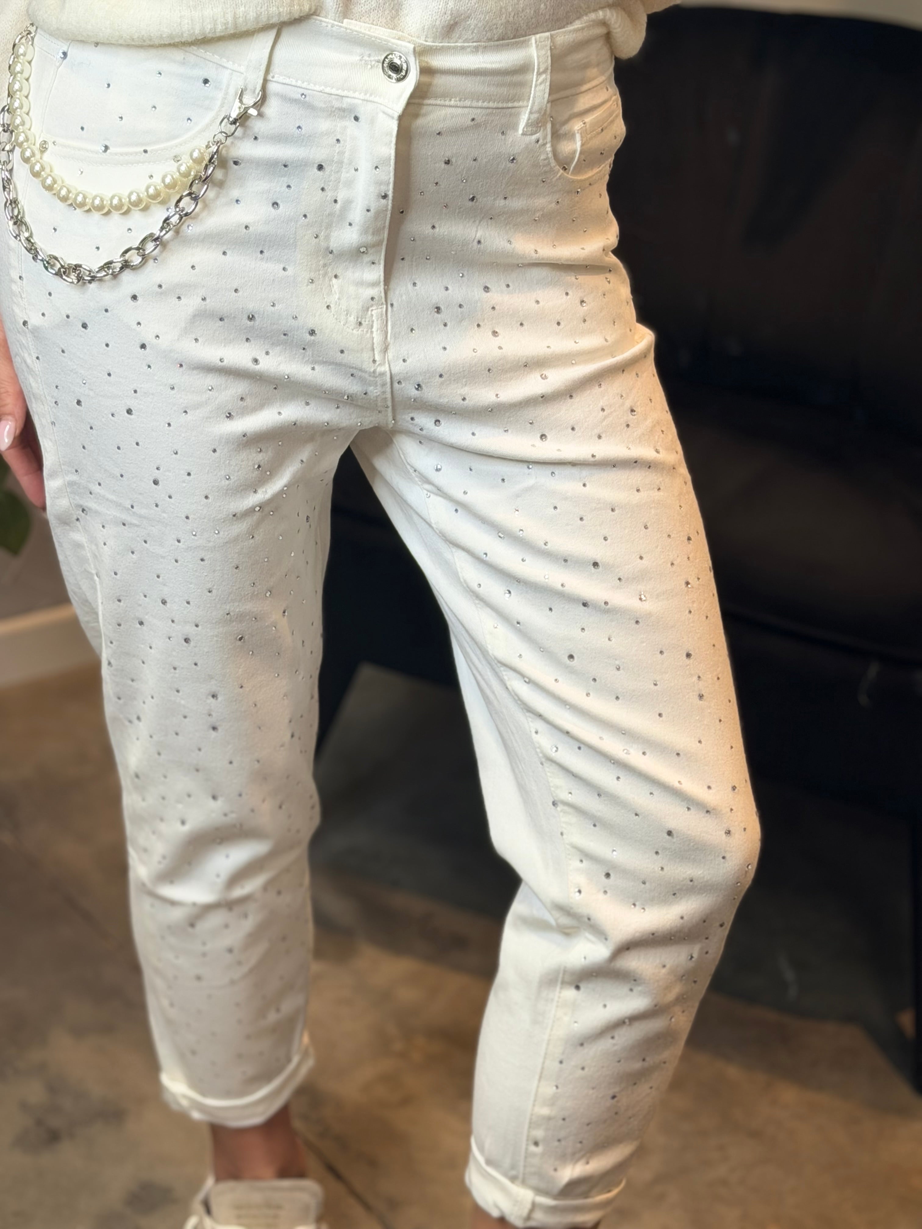 Jeans catena brillanti