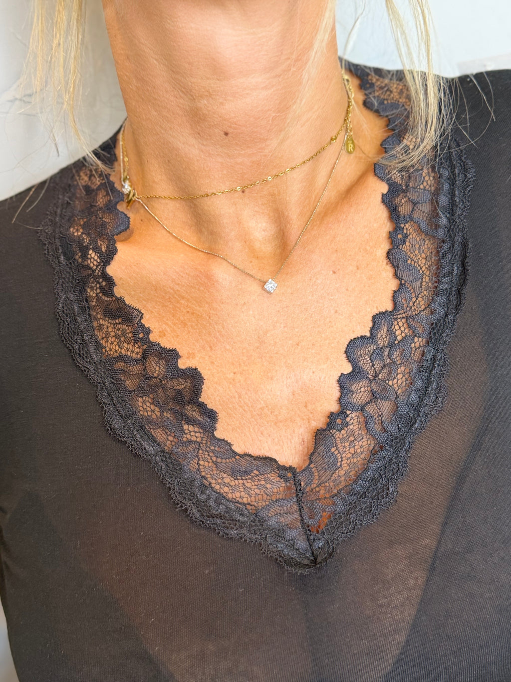 Maglia velo pizzo