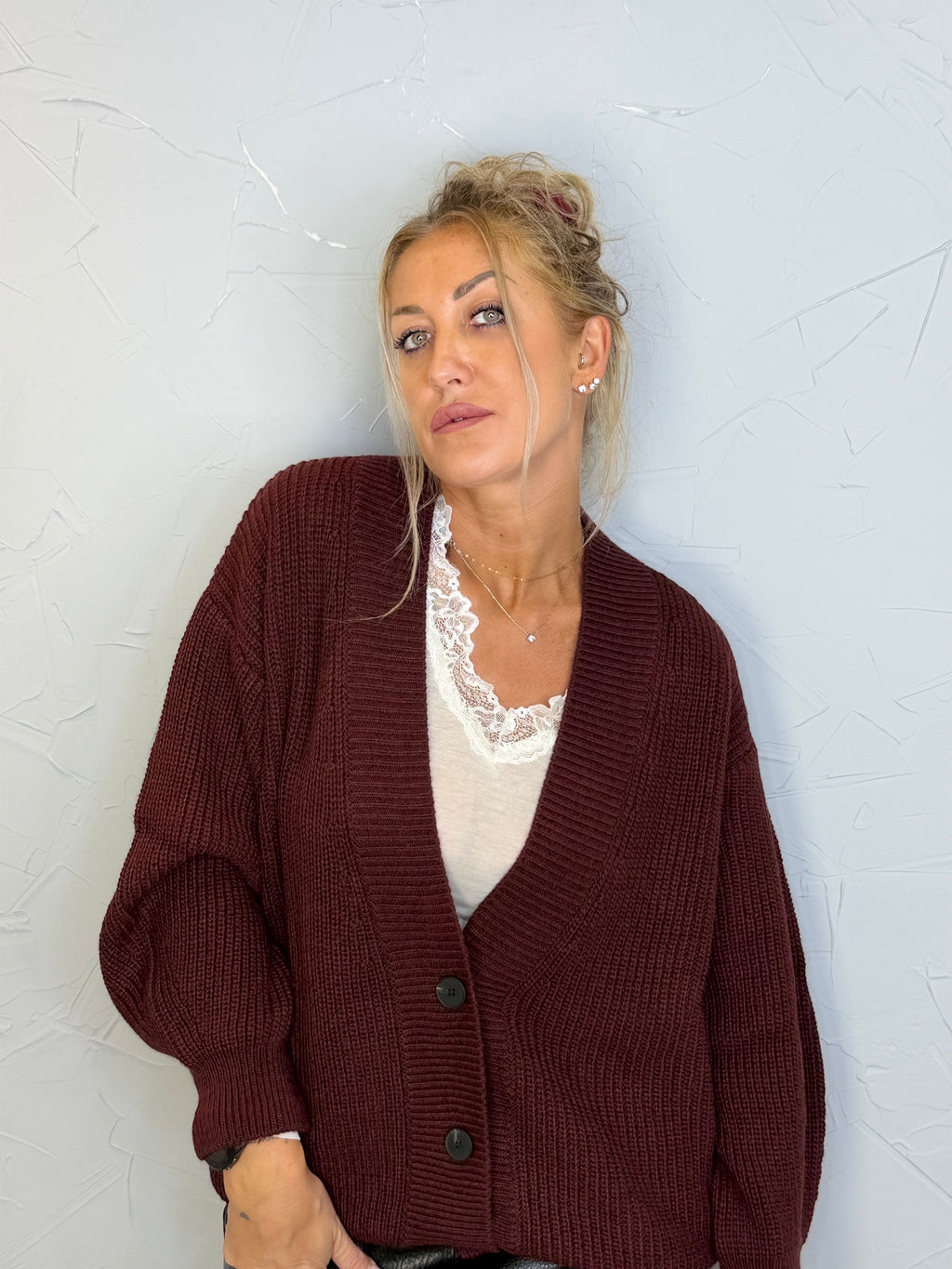 Cardigan basic lumina