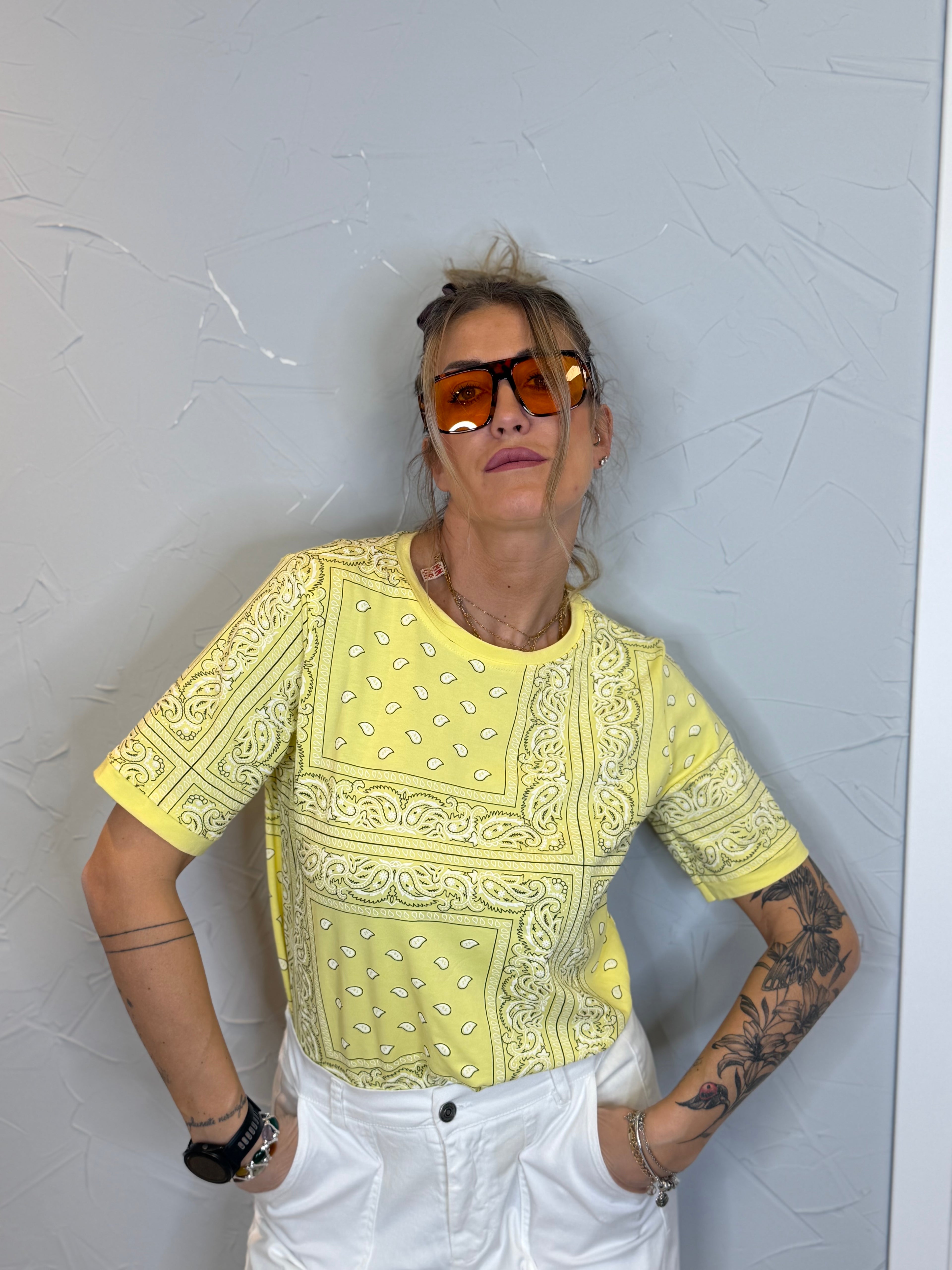 T-shirt bandana cotone