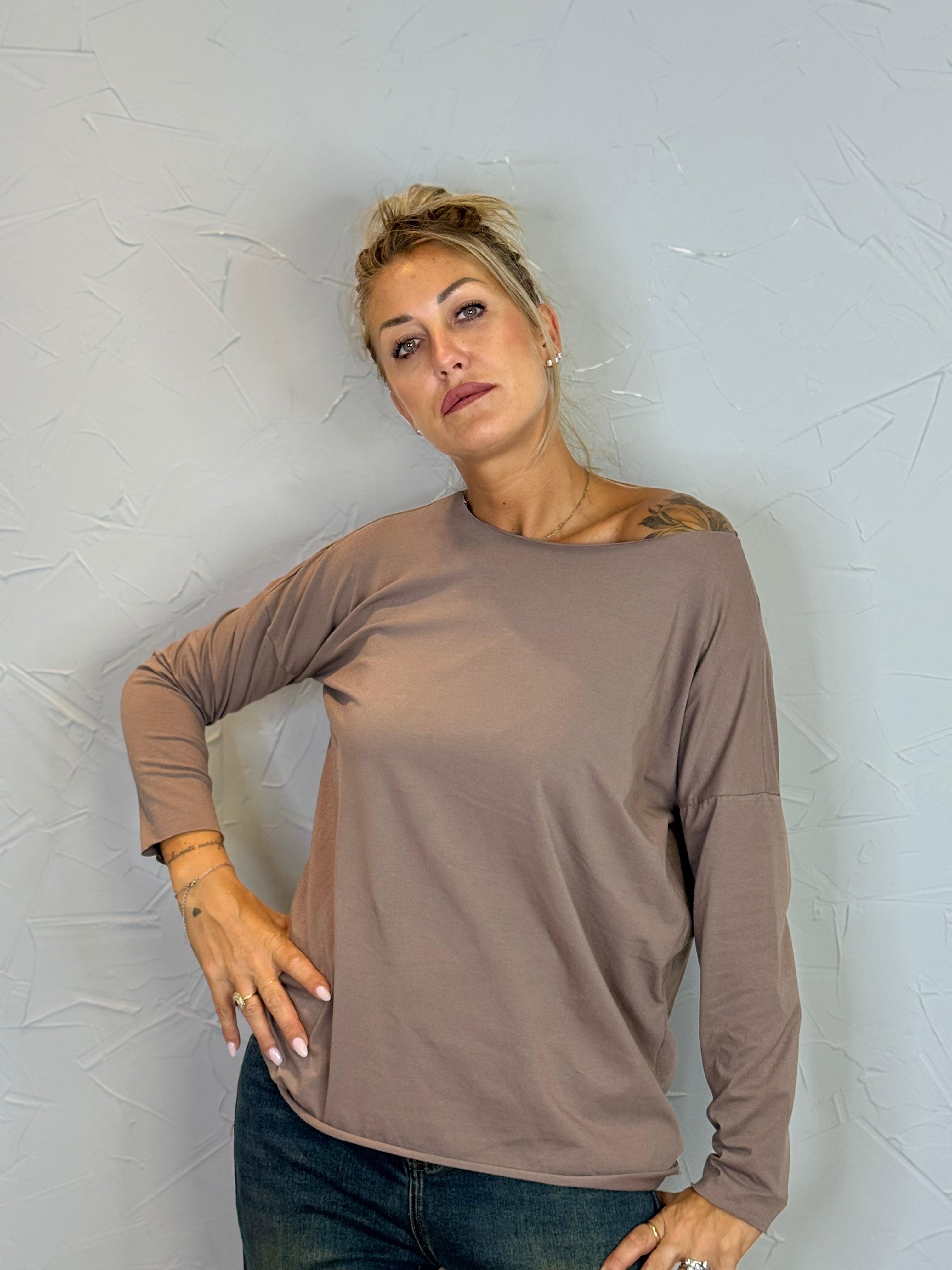 T-shirt taglio laser manica lunga