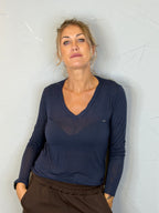 Maglia velo scollo a V