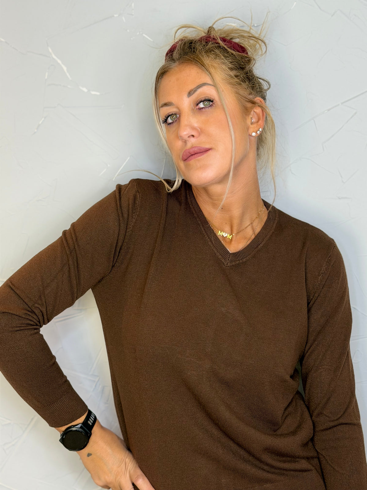 Maglia basic scollo a V