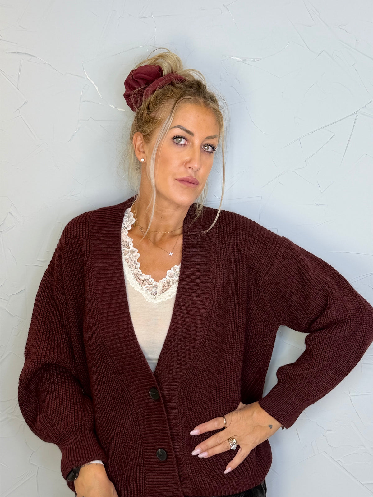 Cardigan basic lumina