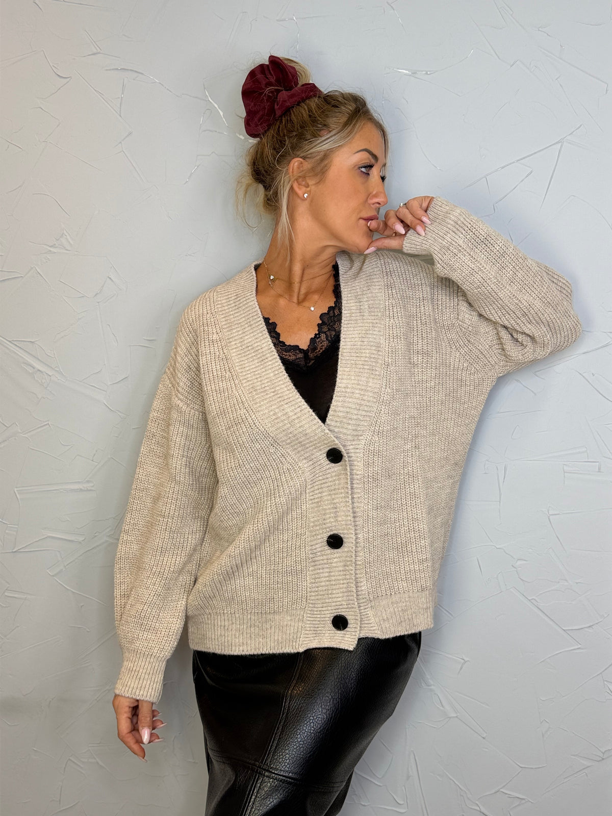 Cardigan basic lumina