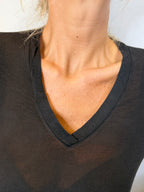 Maglia velo scollo a V