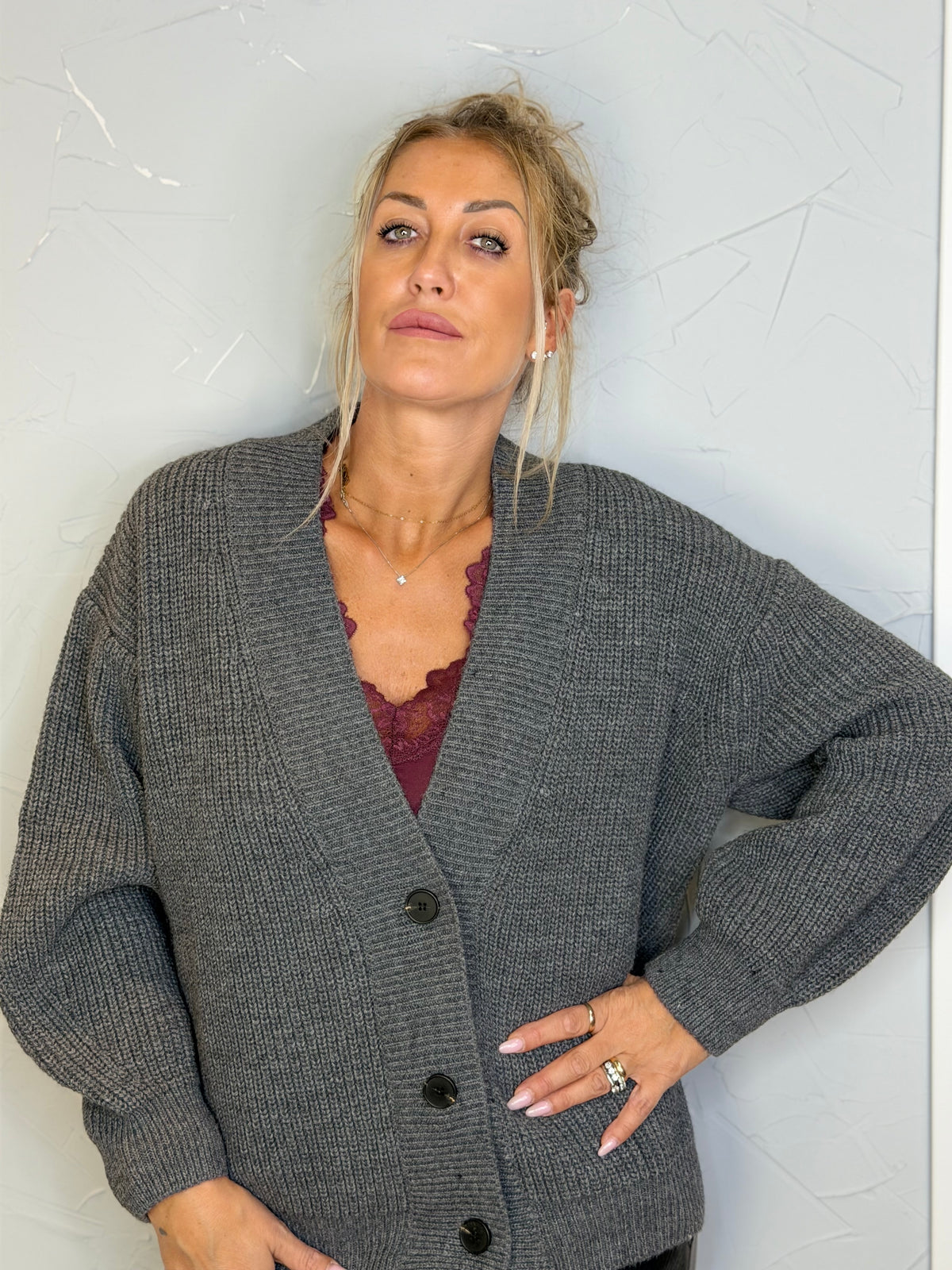 Cardigan basic lumina