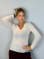Maglia velo scollo a V