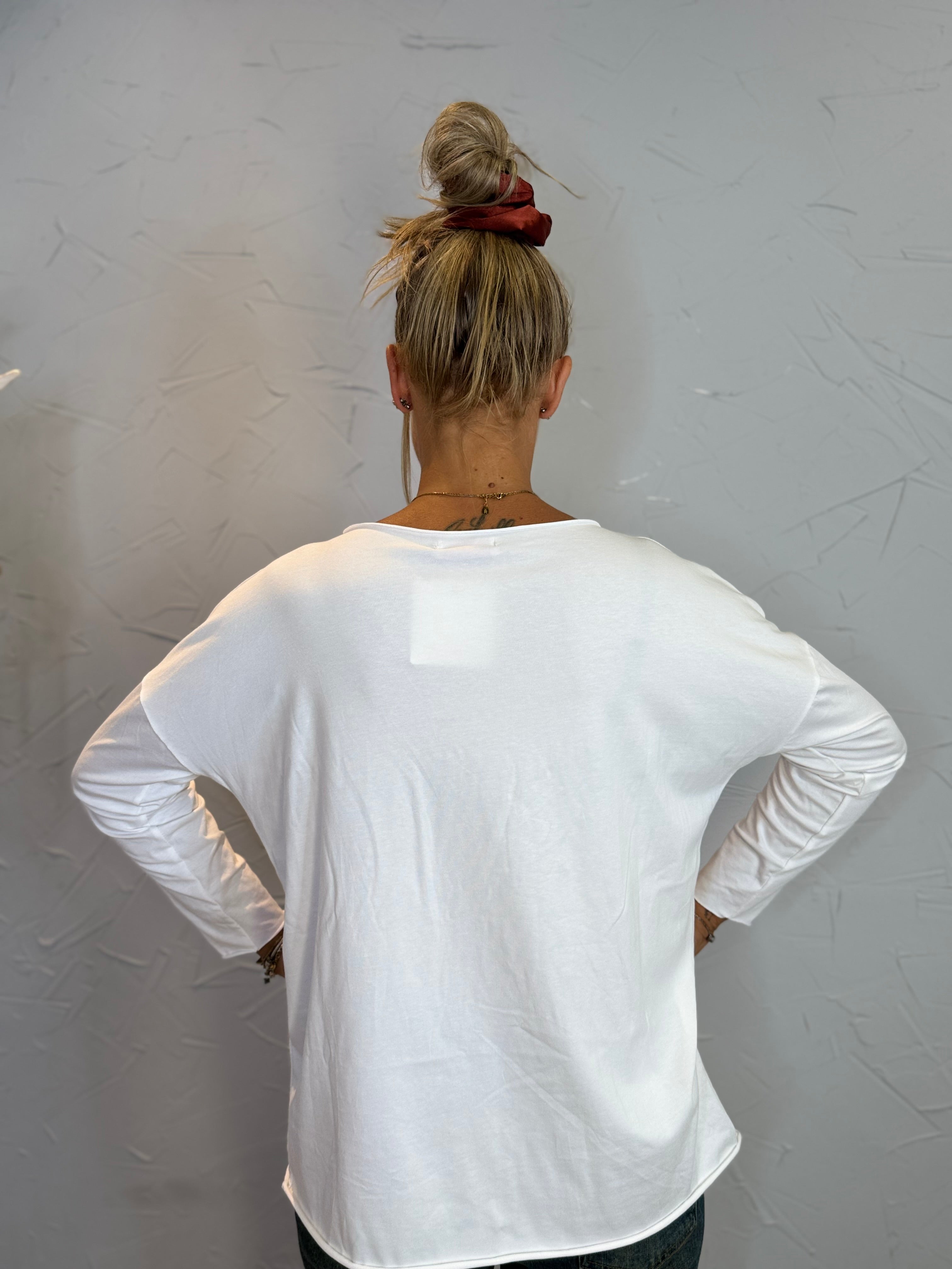 T-shirt taglio laser manica lunga