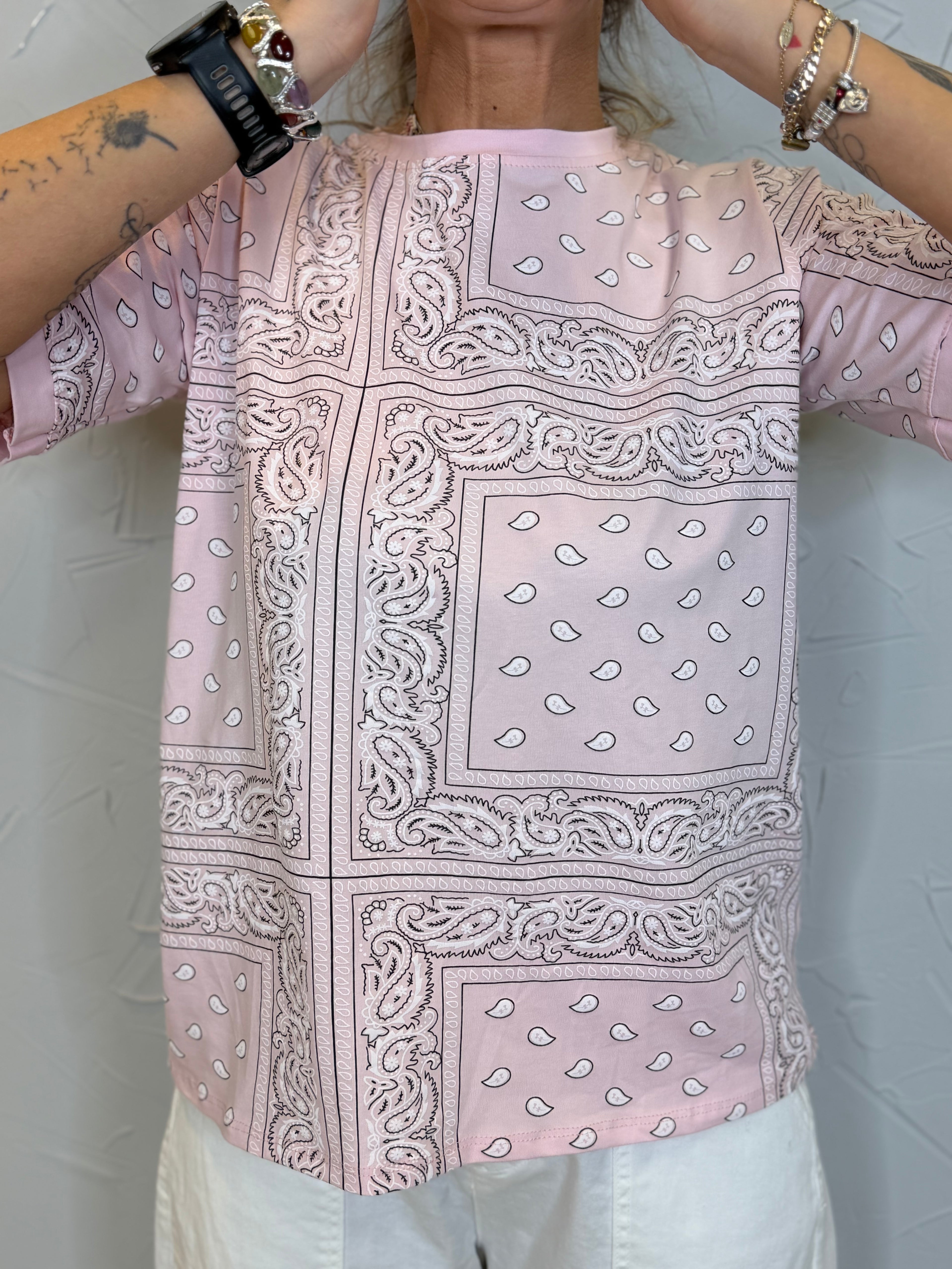 T-shirt bandana cotone