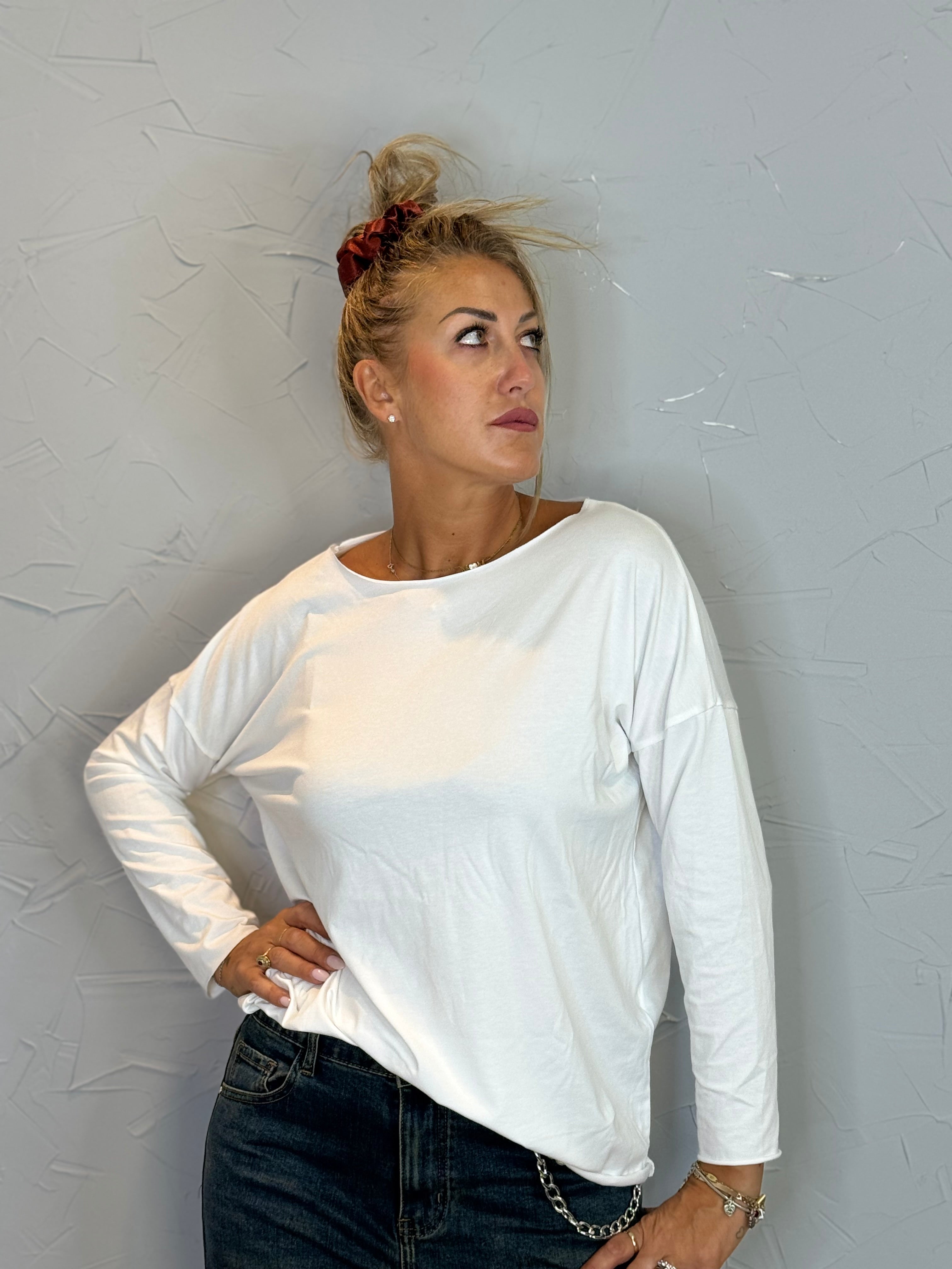 T-shirt taglio laser manica lunga