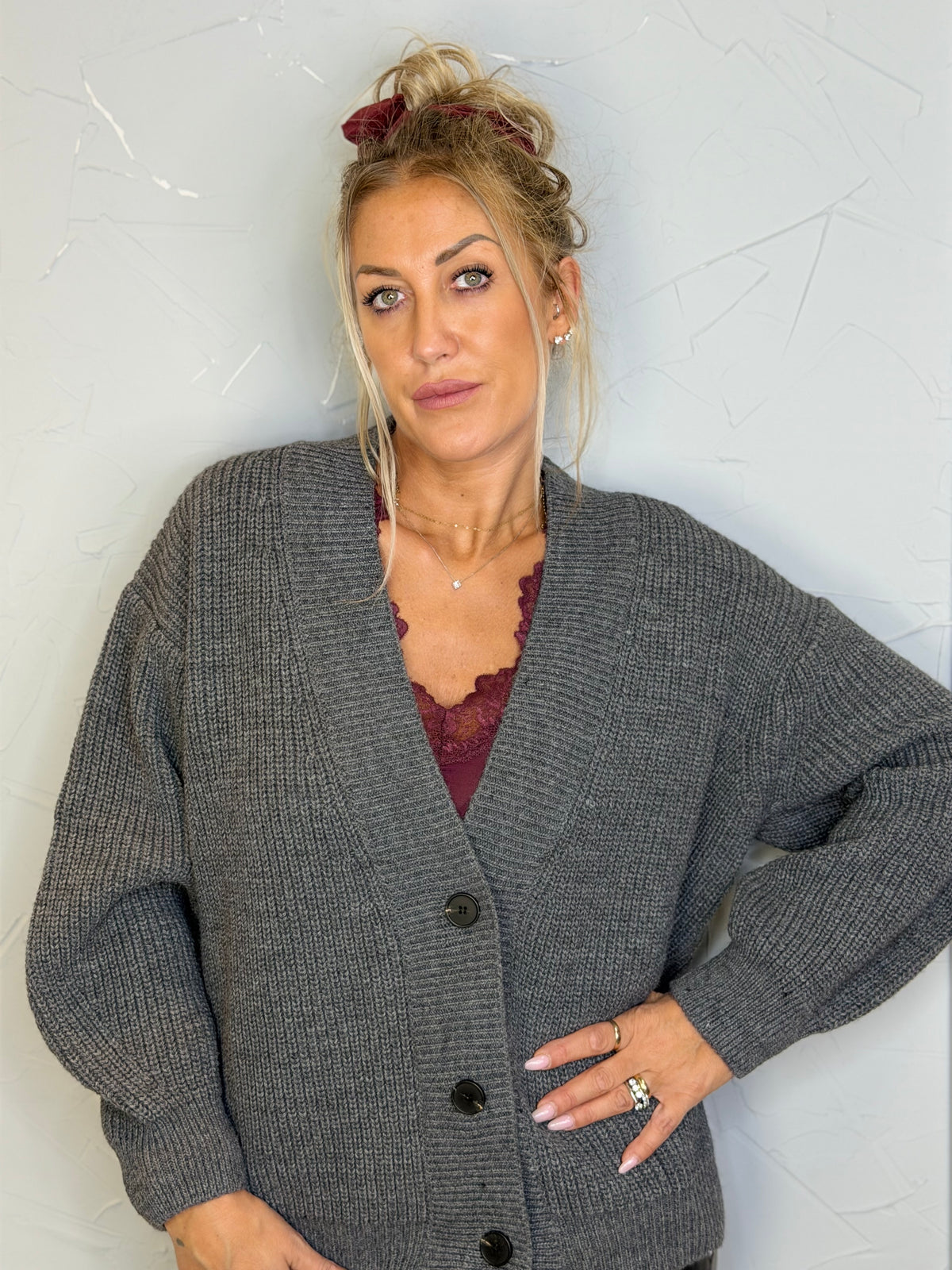 Cardigan basic lumina