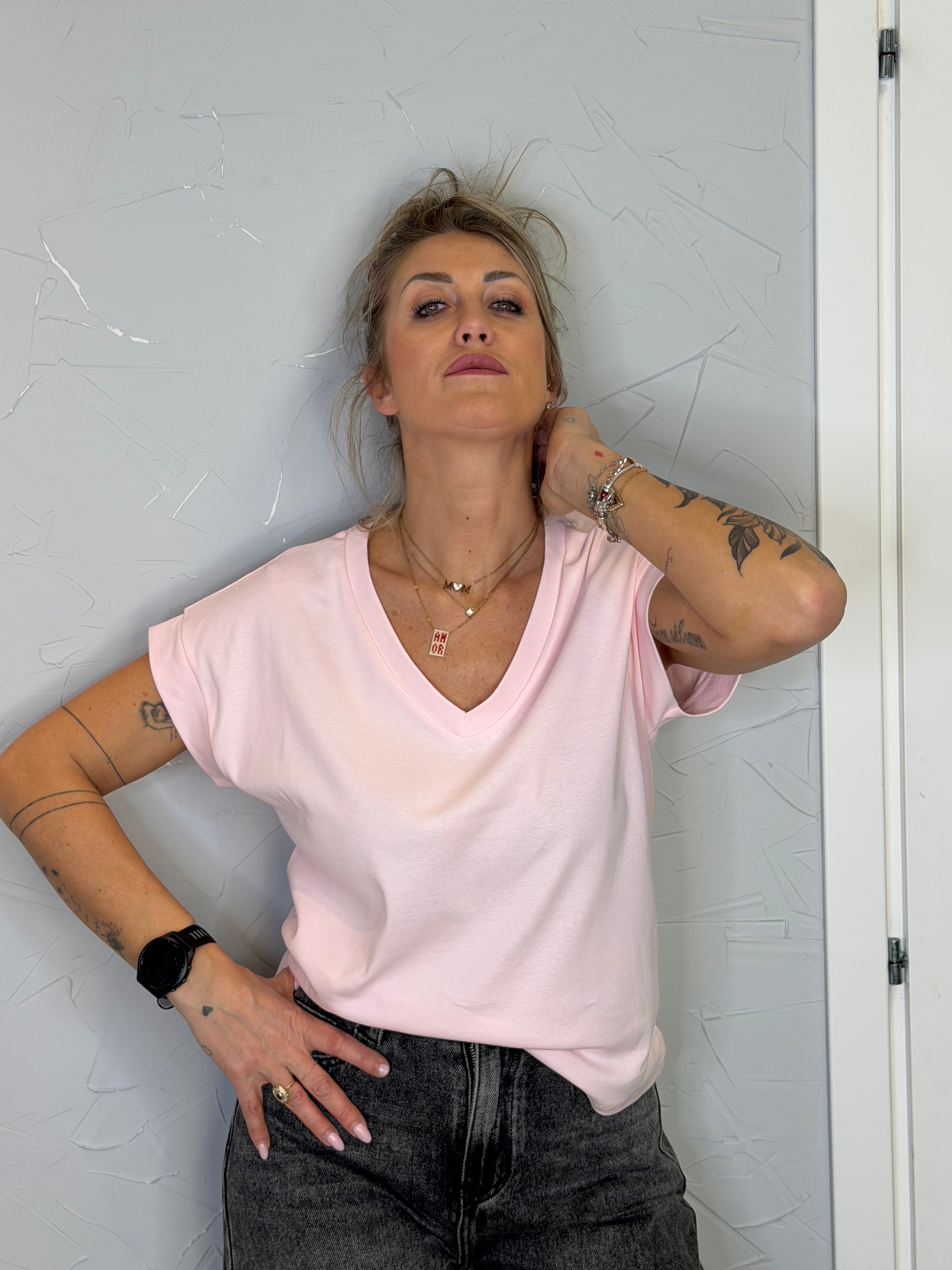 T-shirt Teresa scollo a V